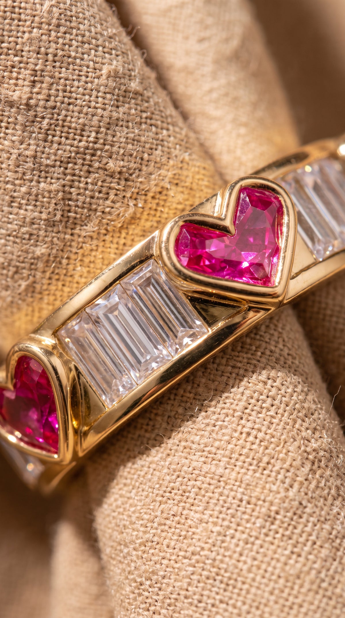 Love + Logic Ring | Gold Plated Recycled Brass with Cubic Zirconia