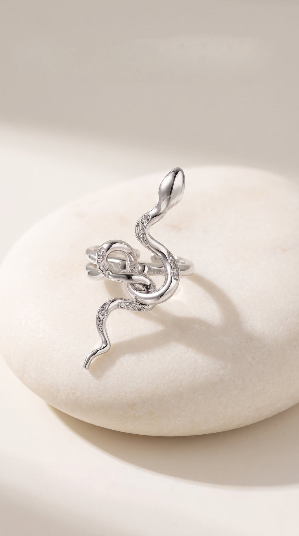 Serpent Flow Ring | Gold Plated Recycled Brass Serpent Wrap Statement Band