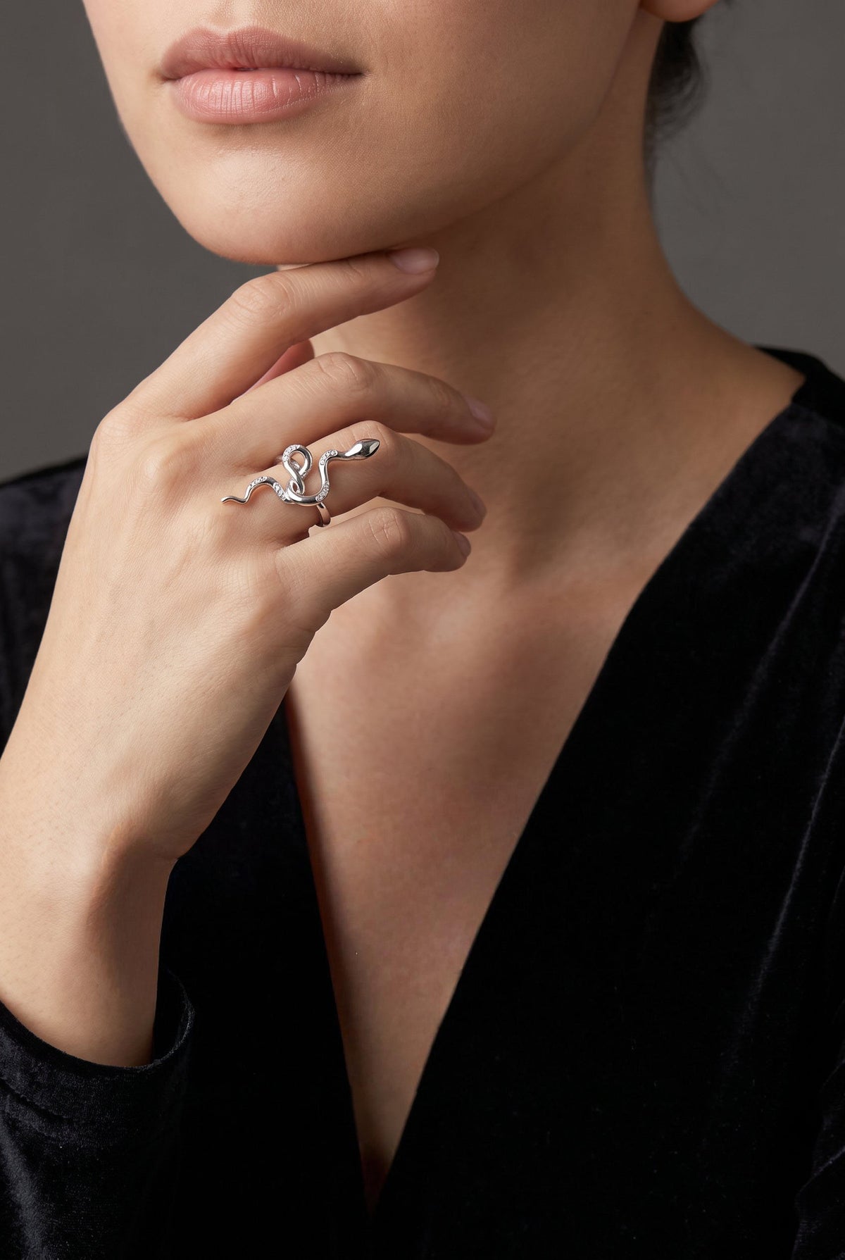Serpent Flow Ring | Gold Plated Recycled Brass Serpent Wrap Statement Band