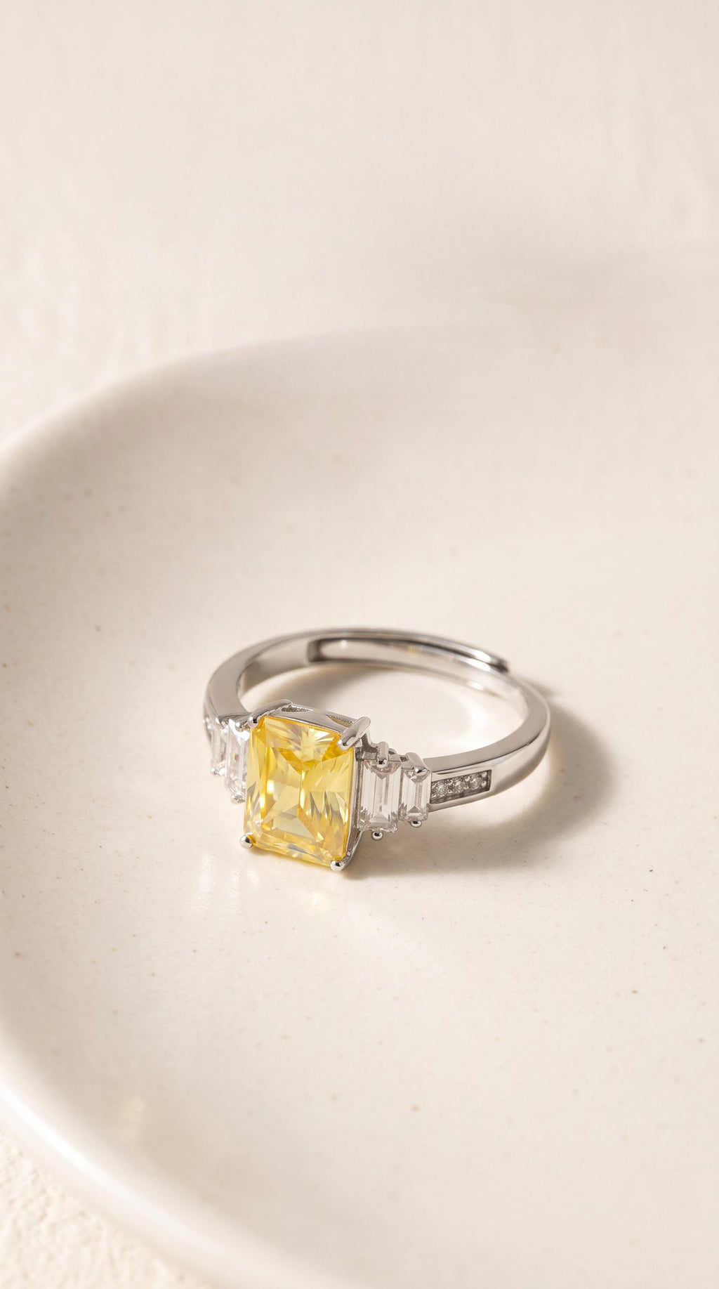 Sunset Sovereign Moissanite Ring | 925 Sterling Silver with Brilliant Cut Moissanite