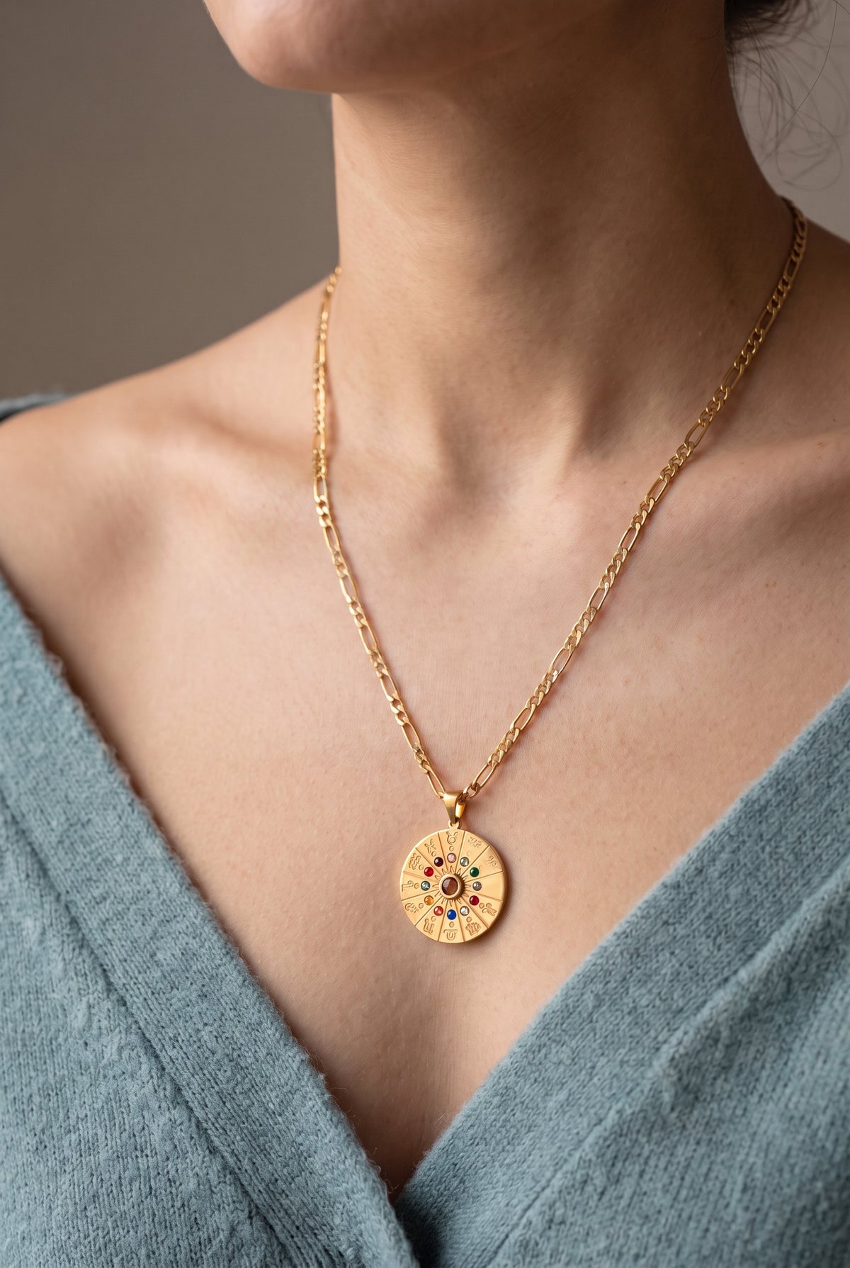 Zodiac Wheel Necklace