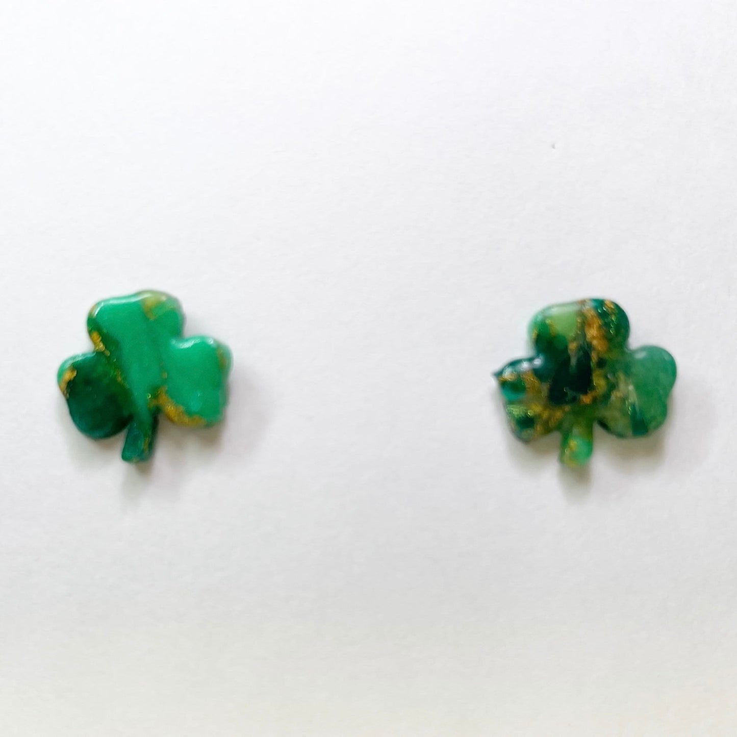 Shamrock Mini Stud Earrings, Spring Flowers, St Patrick’s, Polymer Clay Earrings, Hypoallergenic, Lightweight, Great Friend Gift, Minimalist