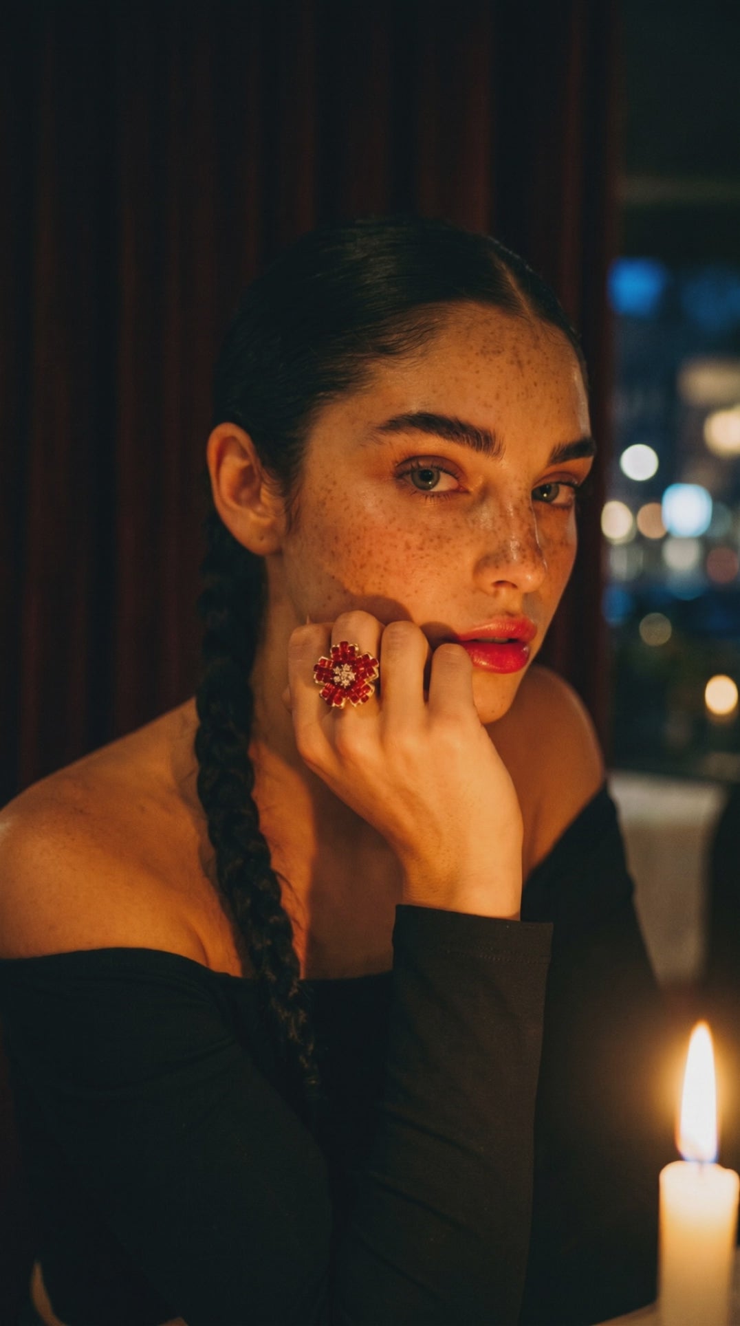 Crimson Bloom Ring