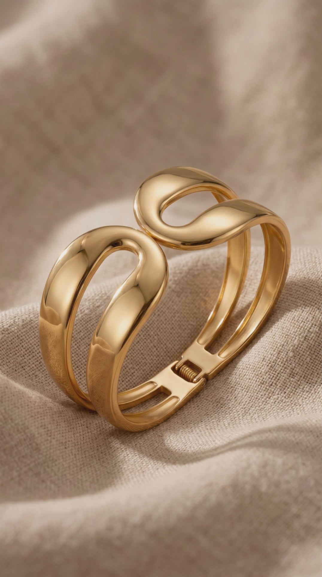 Infinite Bold Cuff | Gold Plated Stainless Steel
