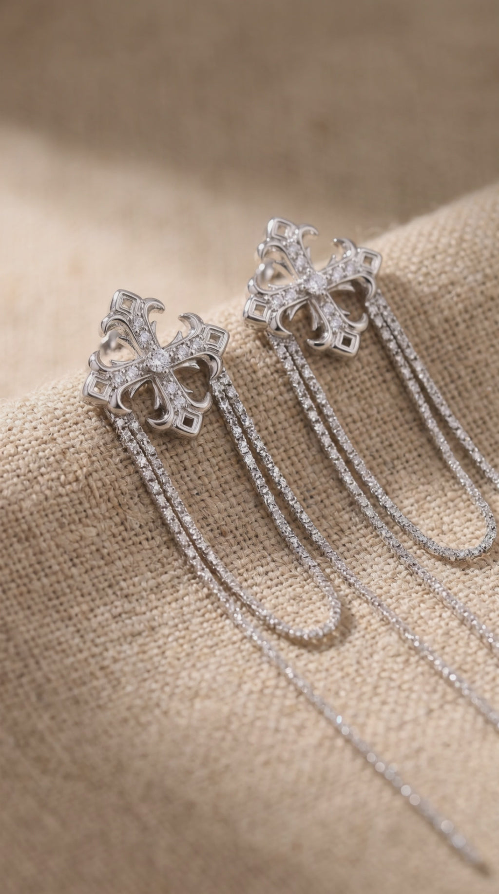 Divine Cascade Earrings | Gold-Plated Recycled Brass Statement Dangles