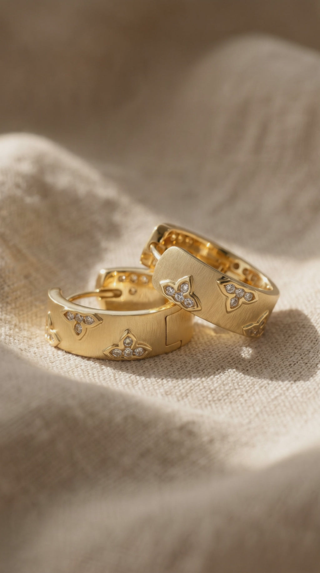 Bloom Hoop Earrings | Gold-Plated Recycled Brass & Zirconia
