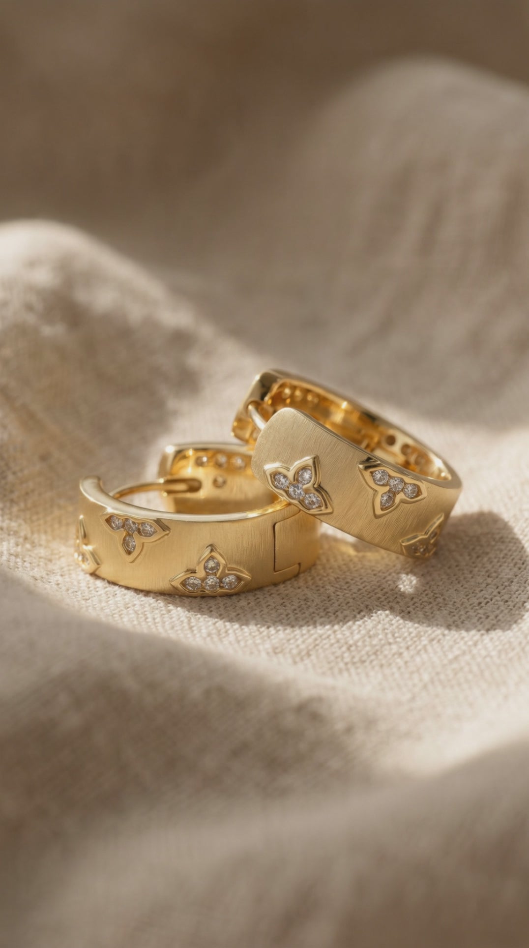 Bloom Hoop Earrings | Gold-Plated Recycled Brass & Zirconia