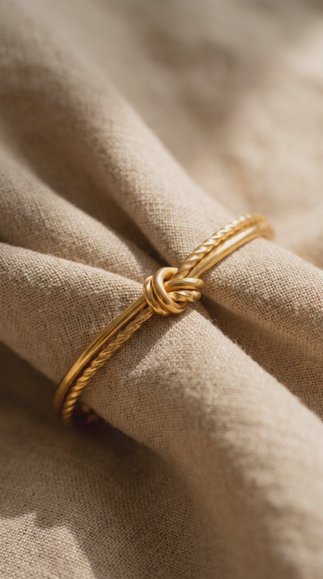 Golden Knot Cuff | Waterproof Gold Plated Stainless Steel