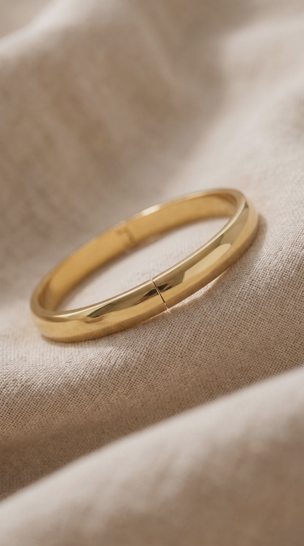 Bold Hinge Bangle | Gold Plated Stainless Steel