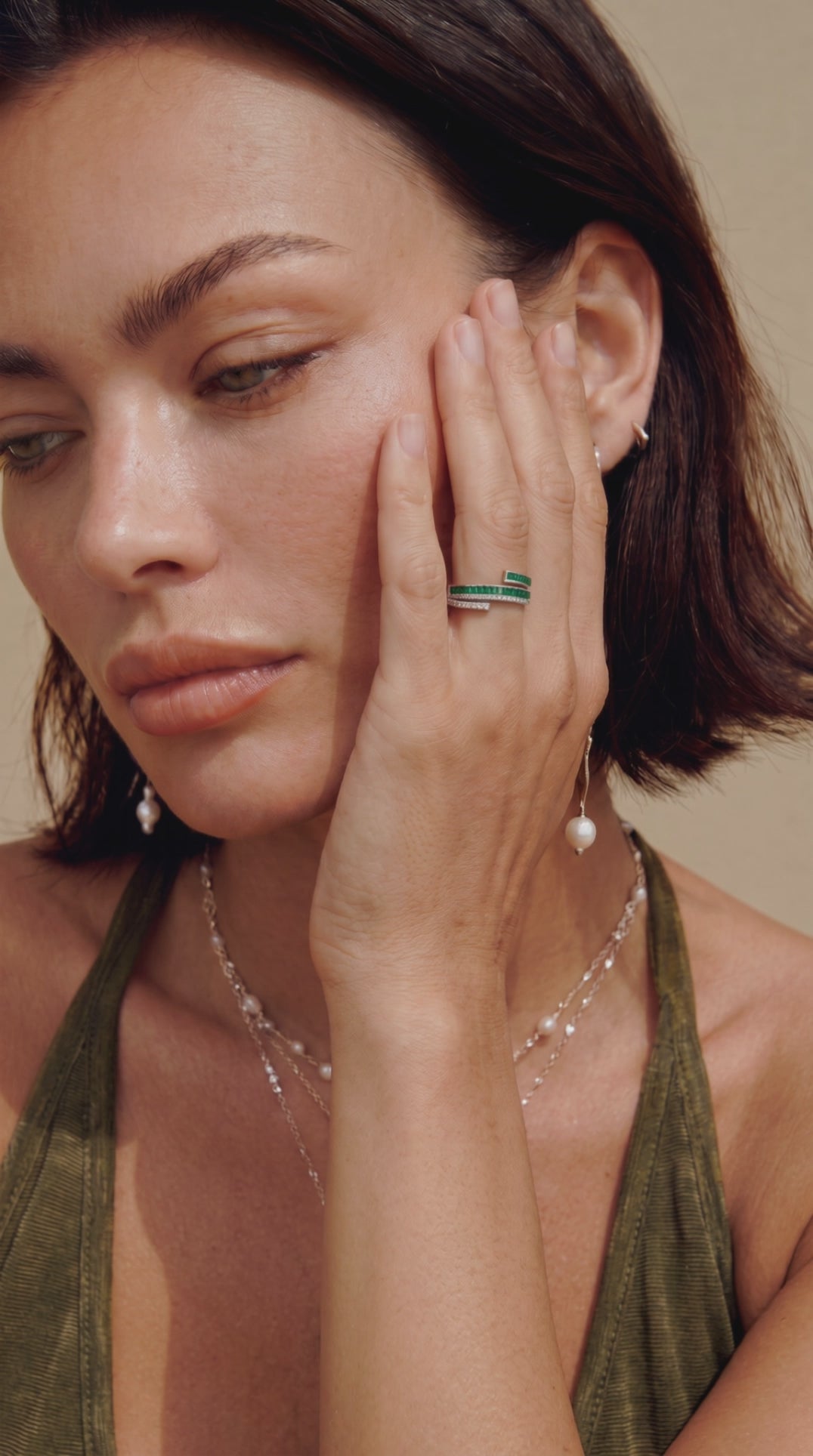 Emerald Layers Ring