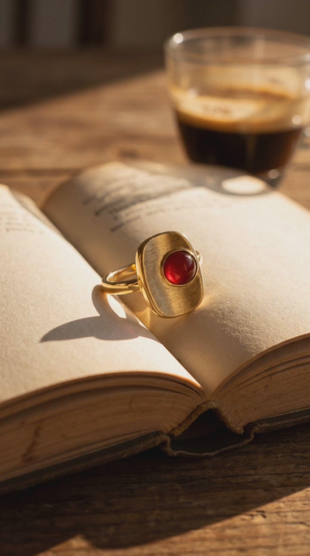 Crimson Square Ring
