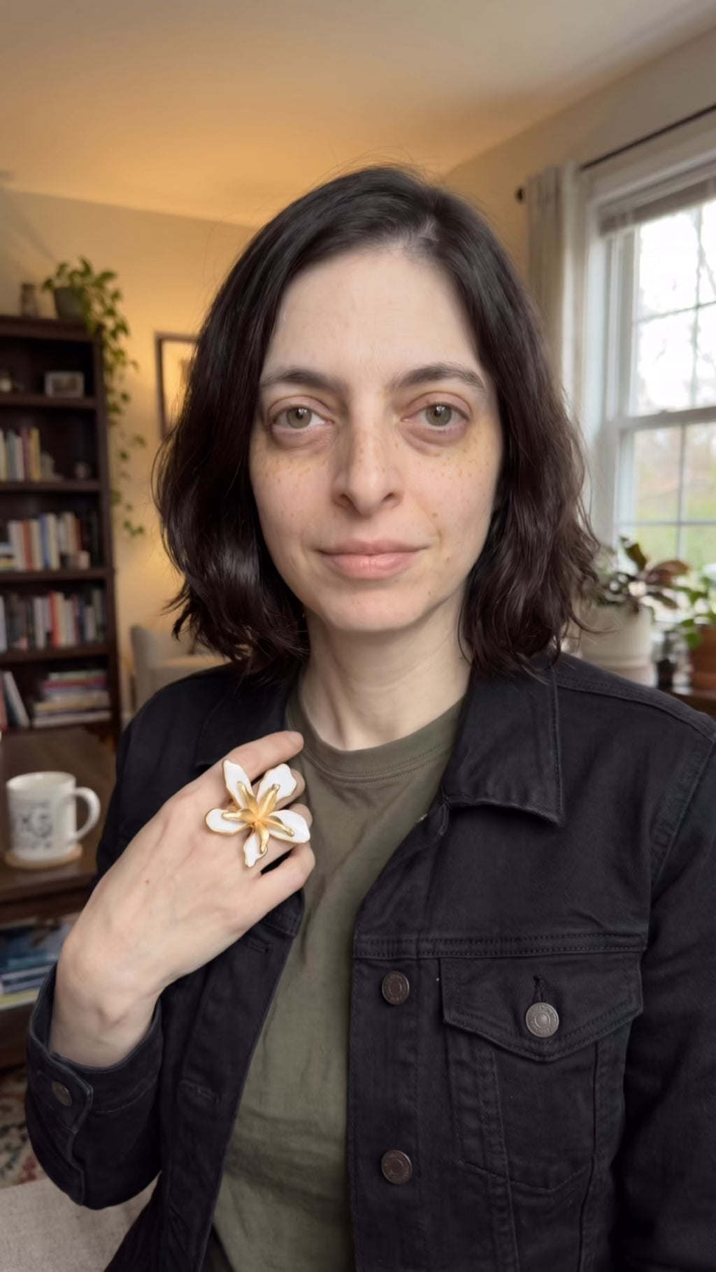 Lily Bloom Statement Ring | Gold Plated Recycled Brass Floral Ring