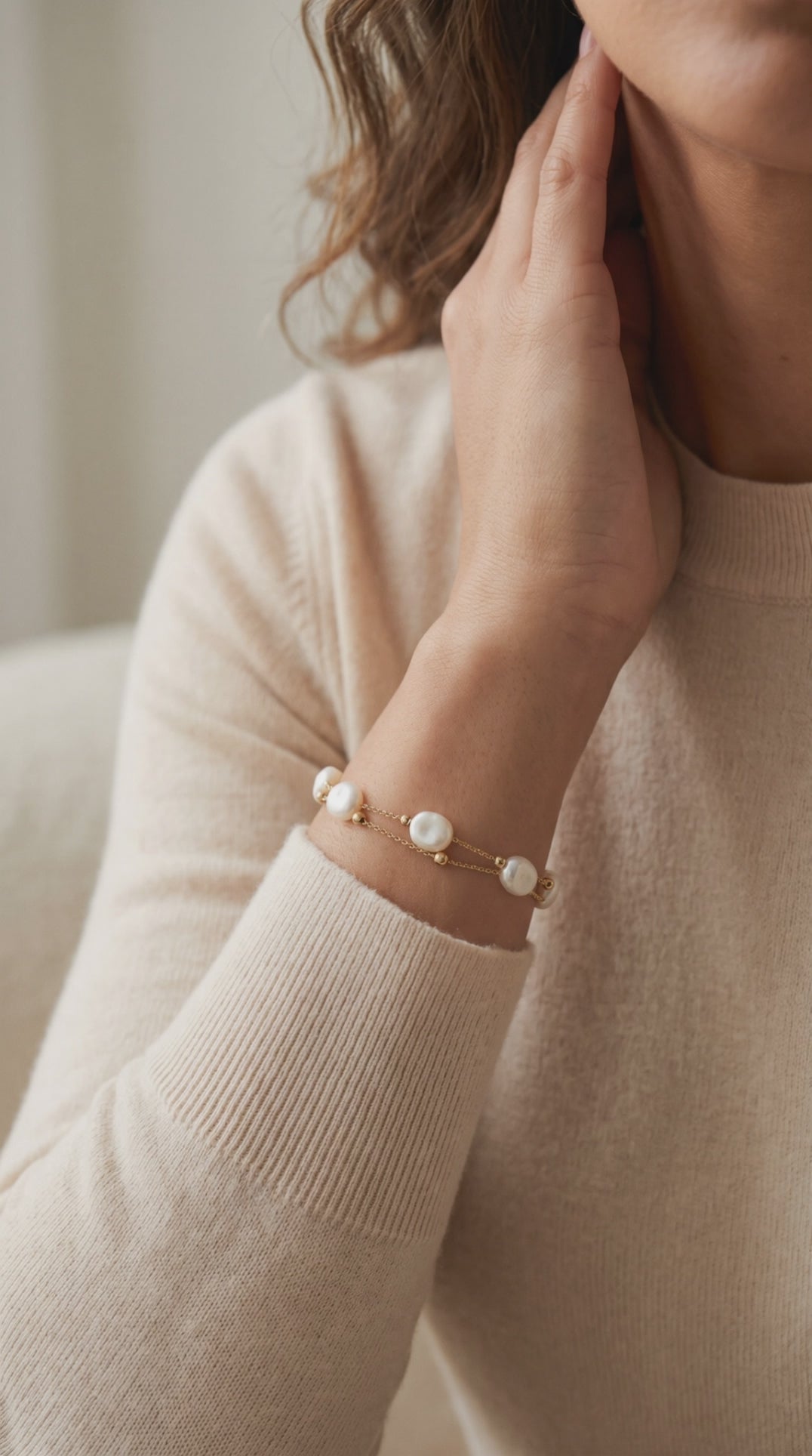 Baroque Pearl Layered Bracelet