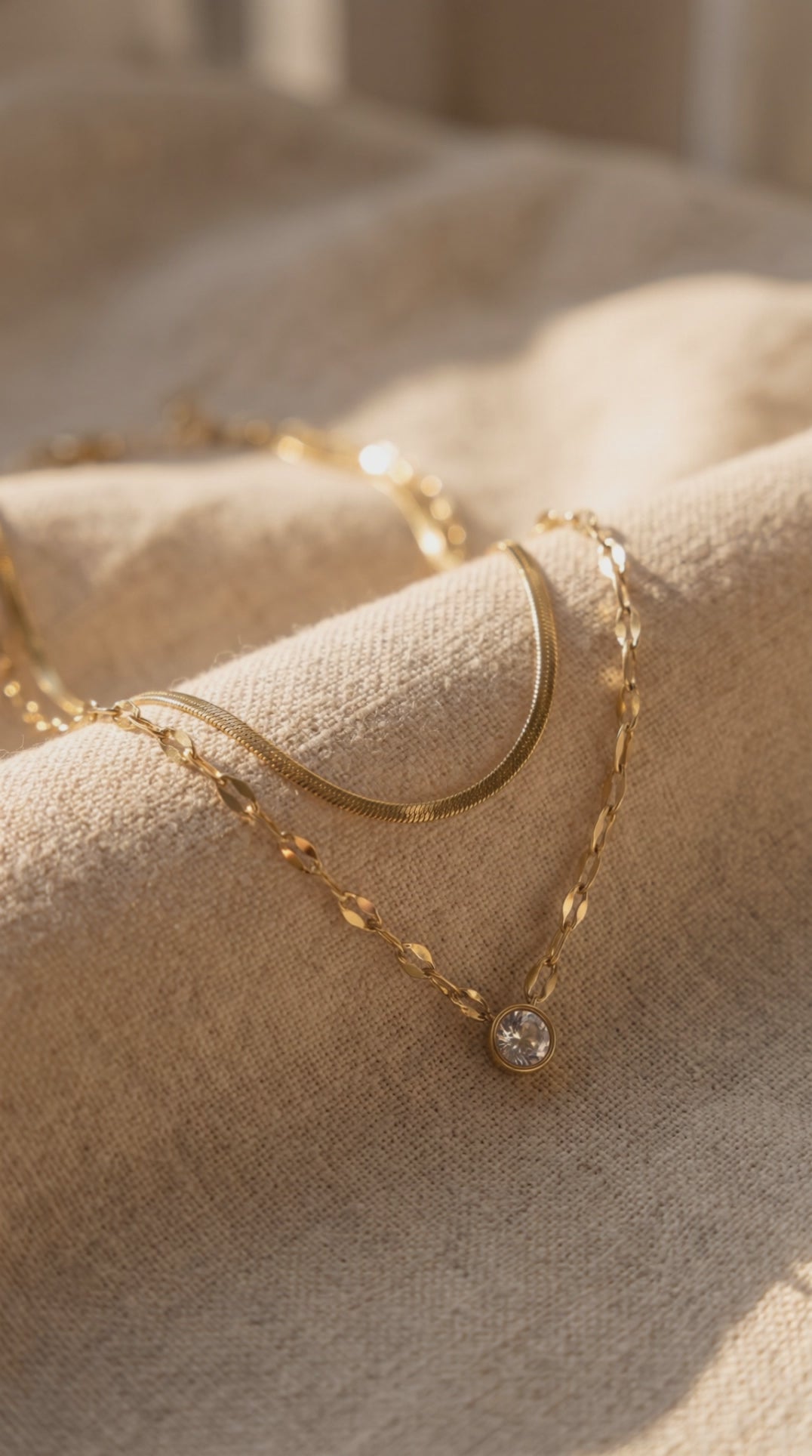 Golden Hour Layered Necklace | 14K Gold-Plated Layered Chains