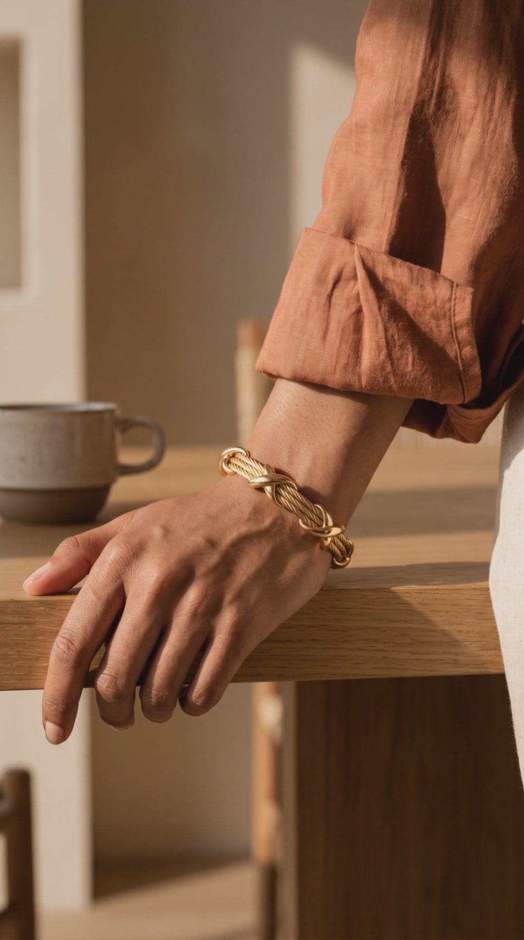 Cross Knot Cable Bracelet