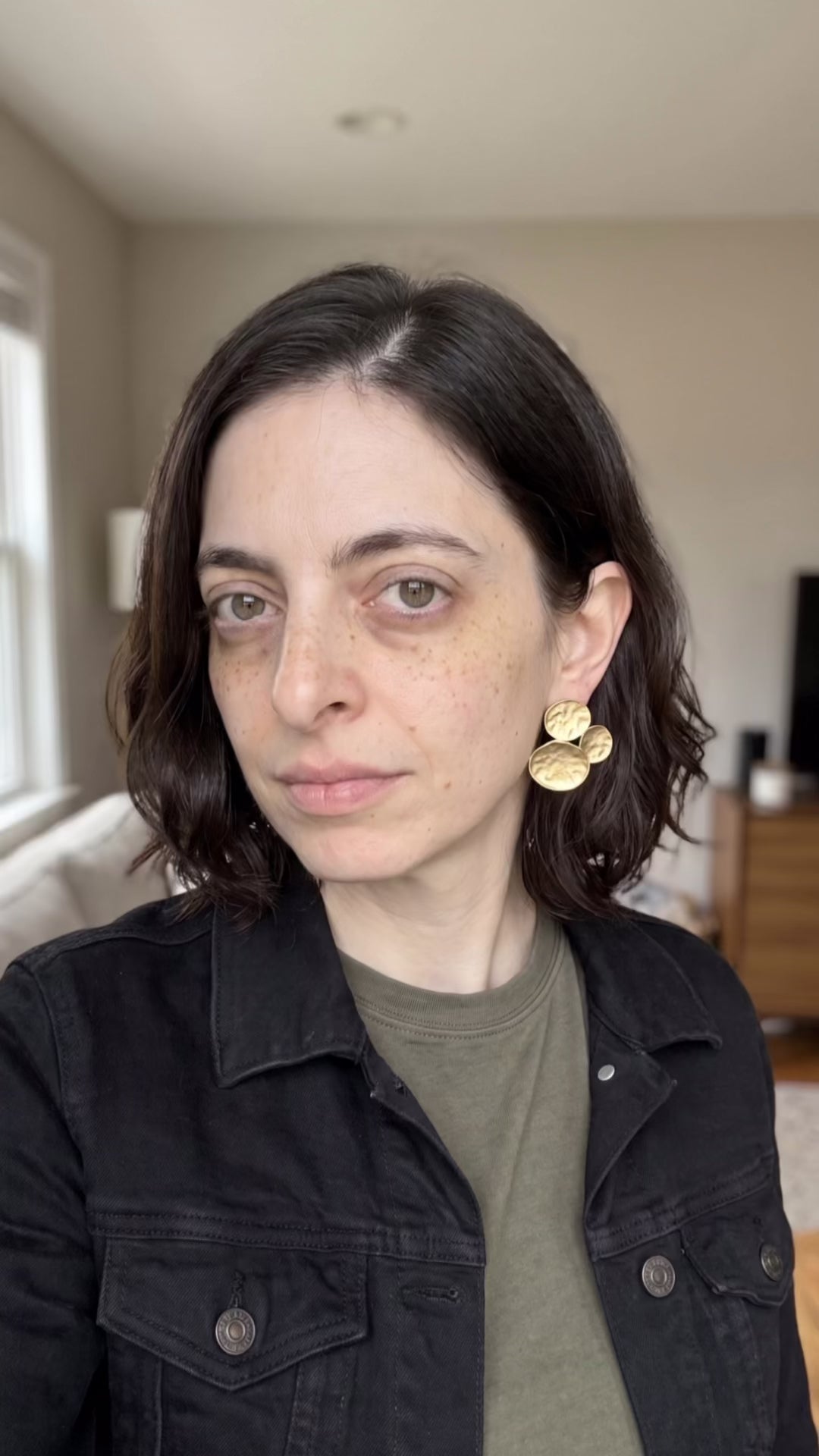 Petal Cluster Earrings | Hammered Geometric Waterproof Gold Studs