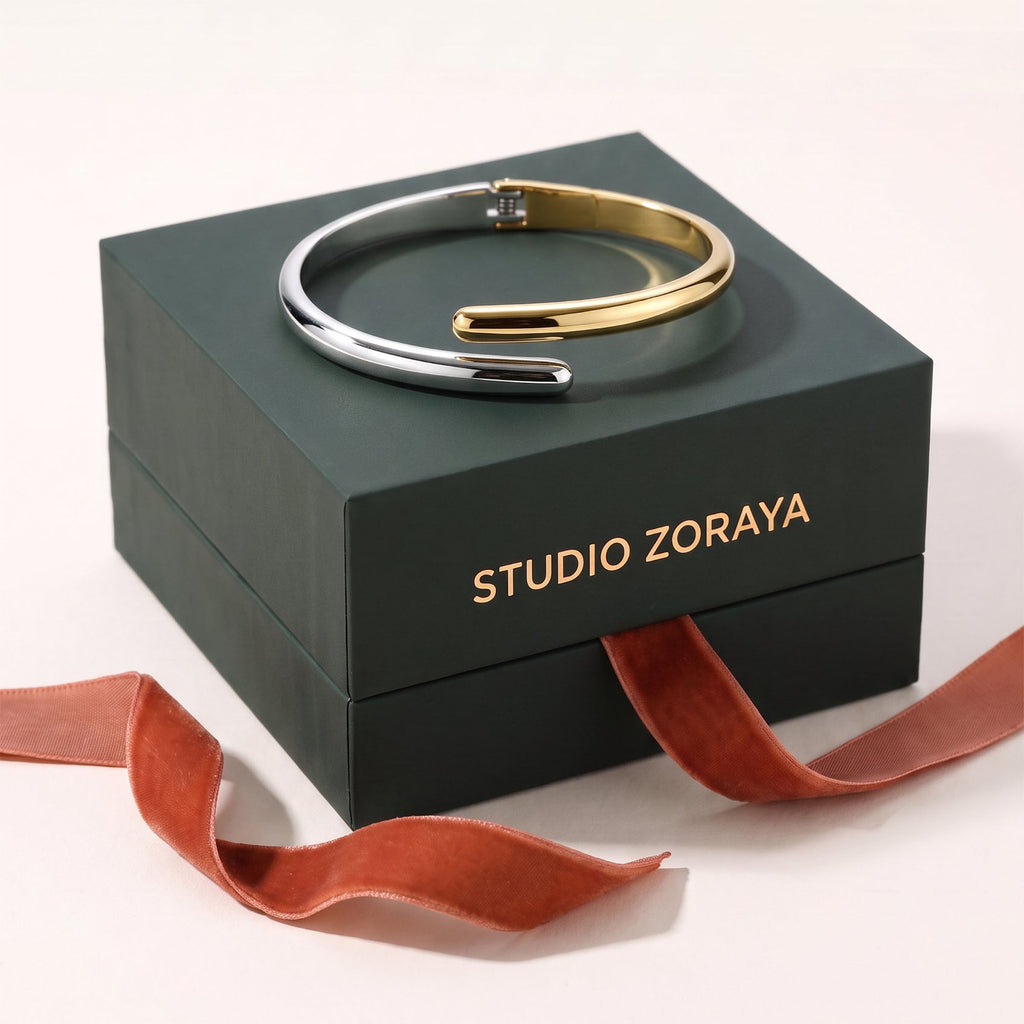 Duality Bypass Cuff | 18K Gold Plated Stainless Steel