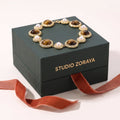 Tiger’s Eye Pearl Wisdom Bracelet | Gold Plated Brass, Gemstones & Pearl