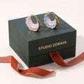 Tide Pool Hoops | Gold-Plated Enamel Hoops