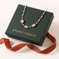 Garden Dreams Healing Gemstone & Pearl Necklace | Gold Recycled Brass Gemstone Cluster