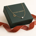 Pearl Heart Embrace Necklace | Gold Plated Stainless Steel